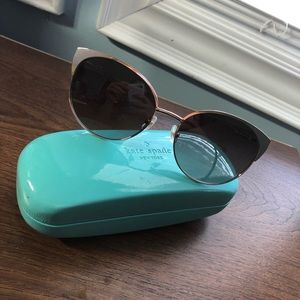 Kate Spade Cat Eye Sunglasses Rose Gold Pink